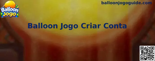 Interface de criação de conta no Balloon Jogo